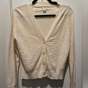 J Crew white cardigan